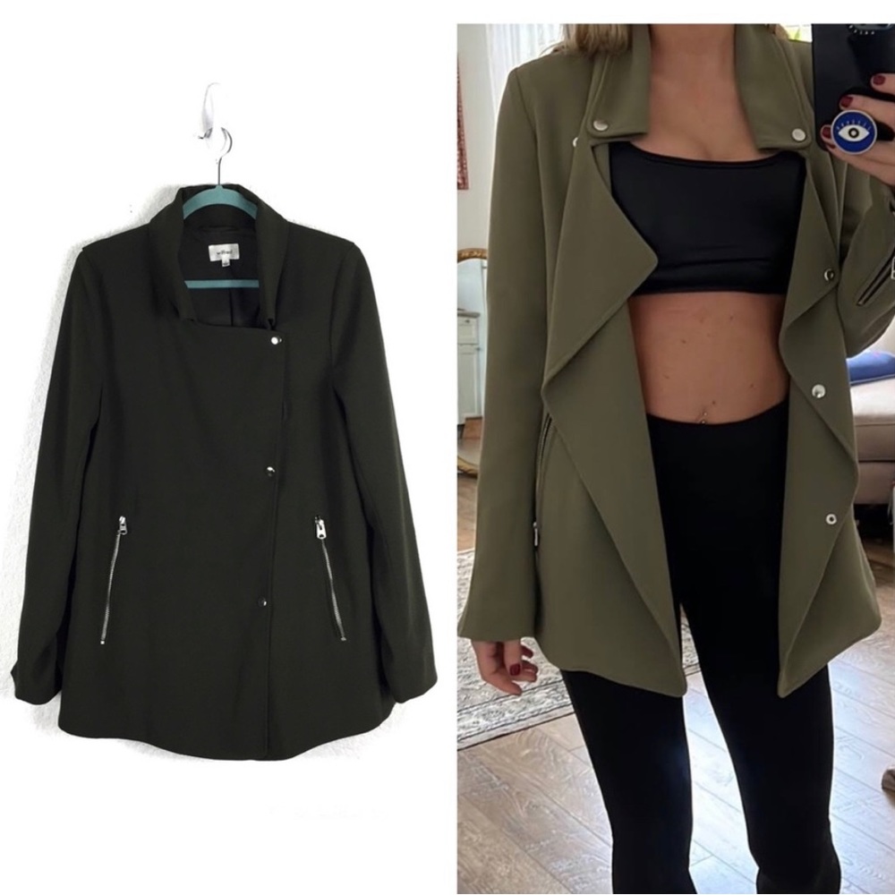 Aritzia Wilfred Mayet Green Oversized Utility Crepe Jacket XS